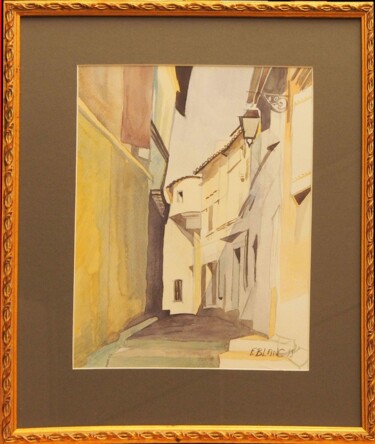 图画 标题为“Arles rue des ânes” 由Faby75, 原创艺术品, 水彩