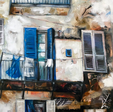Collages titled "La lumière du vent " by Nathalie Lemaitre, Original Artwork, Collages