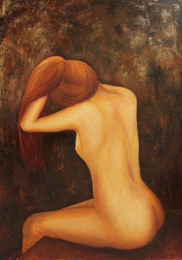 Peinture intitulée "Sortie du bain" par Jany Giacomelli , Œuvre d'art originale, Huile
