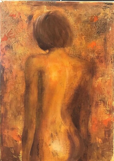 Peinture intitulée "De dos" par Jany Giacomelli , Œuvre d'art originale, Huile