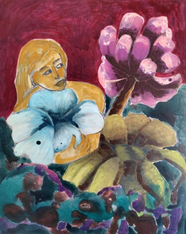 Peinture intitulée "Shelter 11 " par Delphine Epron, Œuvre d'art originale, Acrylique
