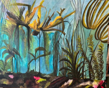 Schilderij getiteld "Les Algues" door Olivier Morel Pellen, Origineel Kunstwerk, Acryl