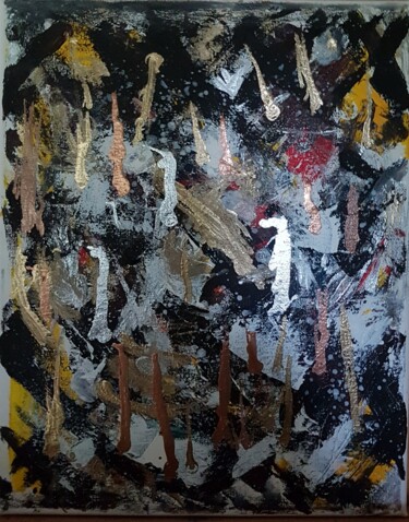 Peinture intitulée "CUIVRE ET ARGENT" par Jean Marc Bramy, Œuvre d'art originale, Acrylique