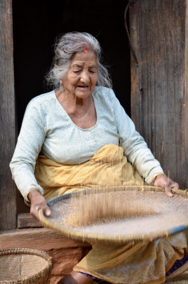 Photographie intitulée "Népal - scène de ru…" par Christian Ebel, Œuvre d'art originale, Photographie numérique