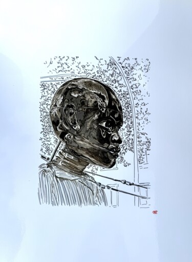 Drawing titled "Pantin du Royale De…" by Bdv, Original Artwork, Textile fiber