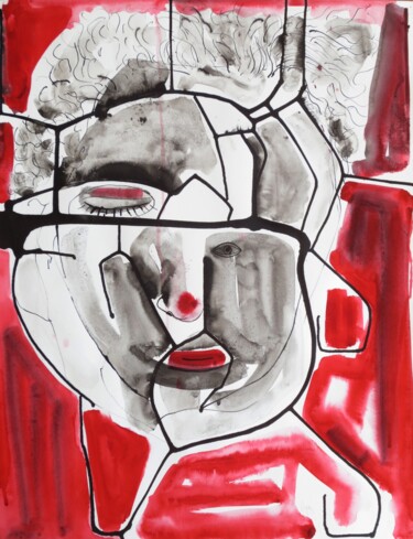 Drawing titled "Sans titre" by Ilya Grinberg, Original Artwork, Gouache