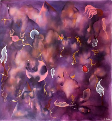 Painting titled "Le Bruit de Grenail…" by Lucie Duban, Original Artwork, Oil