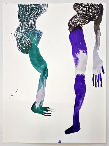 Drawing titled "Le mystère de notre…" by Marina De Caro, Original Artwork, Ink
