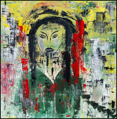 Peinture intitulée "REGARD SUR LE MONDE " par Isabelle Taieb Nicolaï, Œuvre d'art originale, Acrylique