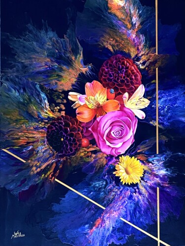 Pintura intitulada "Rêverie Florale" por Lydia Meriaux, Obras de arte originais, Acrílico