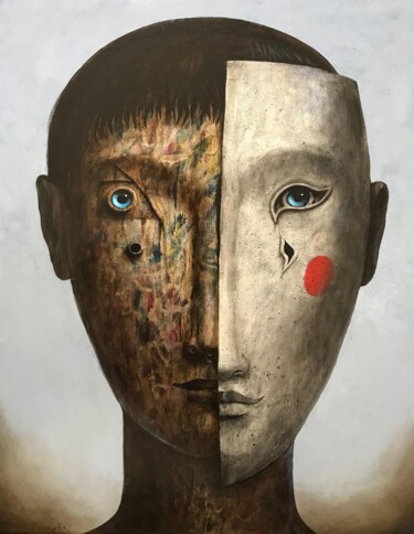 Pittura intitolato "Siceron" da Fabien Delaube, Opera d'arte originale, Olio