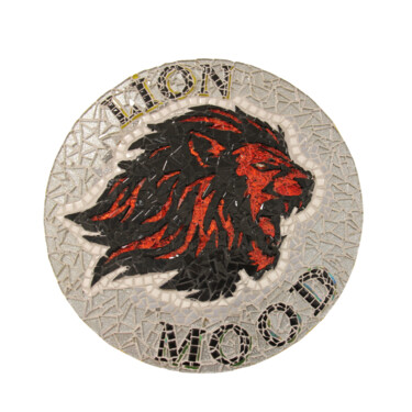雕塑 标题为““Lion Mood”” 由Trm (Thomas Rouan Mosaïste), 原创艺术品, 搪瓷