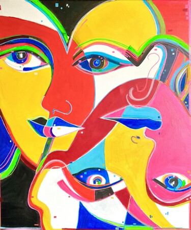 Pintura intitulada "Volte face" por Anita Bauer, Obras de arte originais, Acrílico