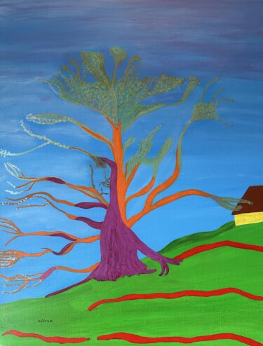 Peinture intitulée "Arbre mon ami" par Violette Guardia Decoin, Œuvre d'art originale, Acrylique Monté sur Châssis en bois