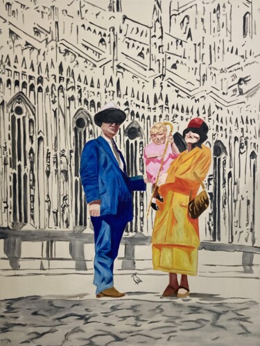 绘画 标题为“L'uccello” 由Brice Mantovani, 原创艺术品, 油 安装在木质担架架上