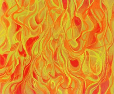 Pittura intitolato "l'été" da Brice Mantovani, Opera d'arte originale, Olio Montato su Telaio per barella in legno