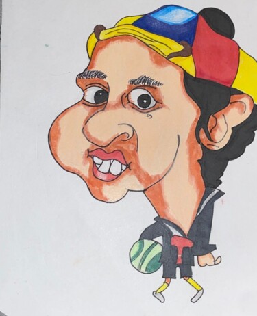 Desenho intitulada "calicatura" por Yesid Mena Bustamante, Obras de arte originais, Pastel