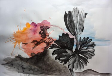 Dessin intitulée "Série "Entre Chien…" par Delphine Epron, Œuvre d'art originale, Fibre Textile