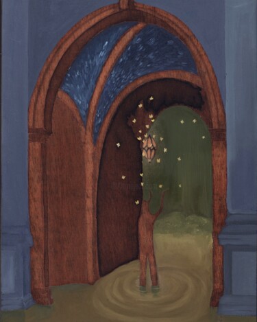 Painting titled "Sans titre 01" by Lucie Postel, Original Artwork, Oil
