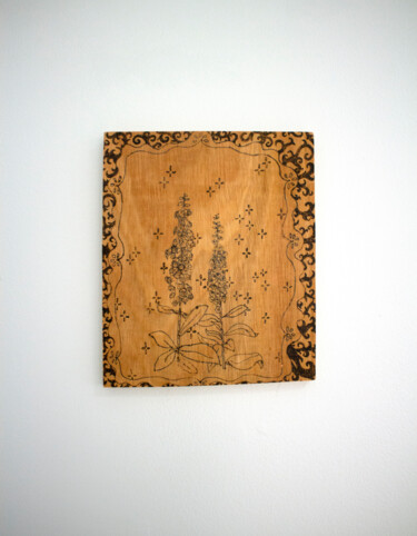 Drawing titled "Digitalis" by Coline Ramonet-Bonis, Original Artwork, Wood