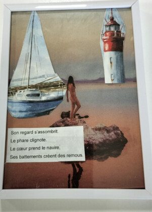 Collages getiteld "INCONSTANCE" door Lielie Sellier, Origineel Kunstwerk, Collages