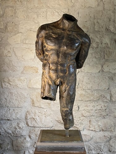 Sculpture titled "Saint Sébastien ble…" by Jean Gabriel Mondié, Original Artwork, Bronze