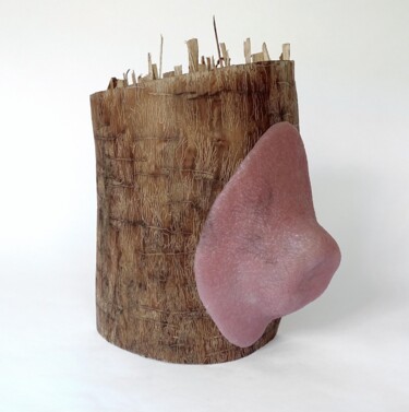 제목이 "Indiens n°4"인 조형물 Inès P. Kubler로, 원작, 나무