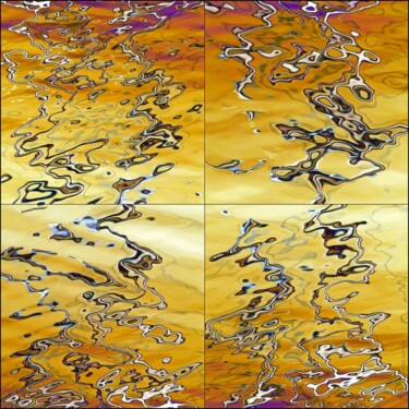 Photographie intitulée "Reflets marins, Pol…" par Daniel Gautier, Œuvre d'art originale, Aluminium
