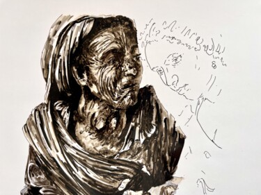 Tekening getiteld "La servante de Judi…" door Bdv, Origineel Kunstwerk, Textielvezel