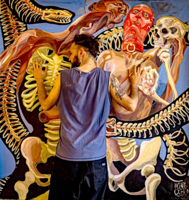 Pintura intitulada "“KISS ME BEFORE THE…" por Vicente Occhionero, Obras de arte originais, Acrílico