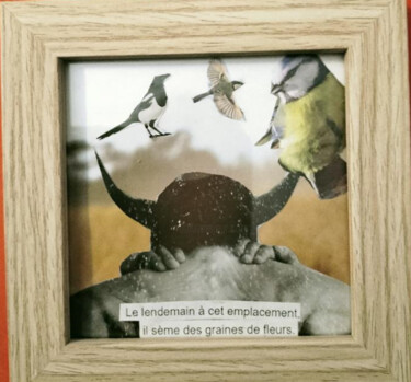 Collages intitolato "ENSORCELLEMENT 2" da Lielie Sellier, Opera d'arte originale, Collages