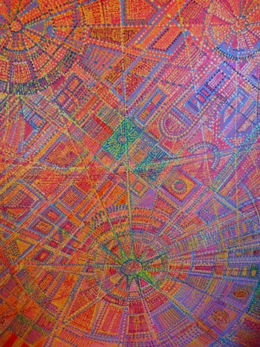 "kaleidoscop DB ncy" başlıklı Tablo Denis Brasilier (dit Denis BRASIL) tarafından, Orijinal sanat, Kumaş