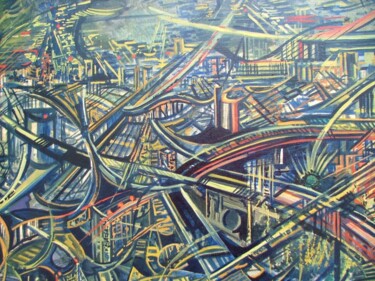 Painting titled "DBRASIL AMERICA 199…" by Denis Brasilier (dit Denis BRASIL), Original Artwork, Fabric