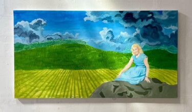 Schilderij getiteld "Family friends 2" door Brice Mantovani, Origineel Kunstwerk, Acryl Gemonteerd op Frame voor houten bran…