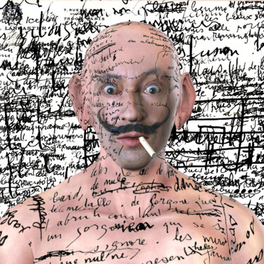 Photography titled "L'HOMME À LA TÊTE D…" by Roberto.Battistini.Studio, Original Artwork, Plastic