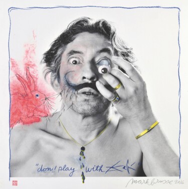 Drawing titled "DON'PLAY WITH DALI…" by Roberto.Battistini.Studio, Original Artwork, Pastel