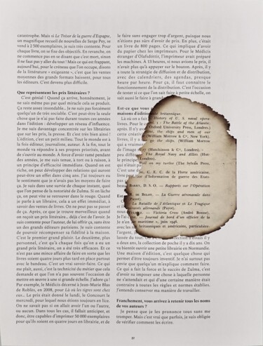 Que représentent les prix littéraires (série Trace d'un feu) Collages titled "Que représentent le…" by Inès P. Kubler, Original Artwork, Collages