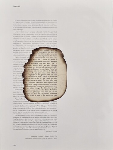 Collages titled "Beauté  (série Trac…" by Inès P. Kubler, Original Artwork, Collages