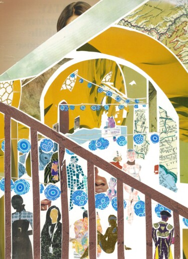 Collages titled "L'attente dans les…" by Marc Raynaud, Original Artwork, Collages