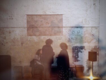 제목이 "VOILES DE LAMENTATI…"인 섬유 예술 Manuela Morgaine로, 원작, 섬유 섬유