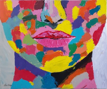 Schilderij getiteld "Roxane" door Axelle Biltgen, Origineel Kunstwerk, Acryl