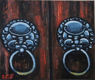 Pintura intitulada "porte" por Raphael Le Goff, Obras de arte originais, Acrílico Montado em Armação em madeira