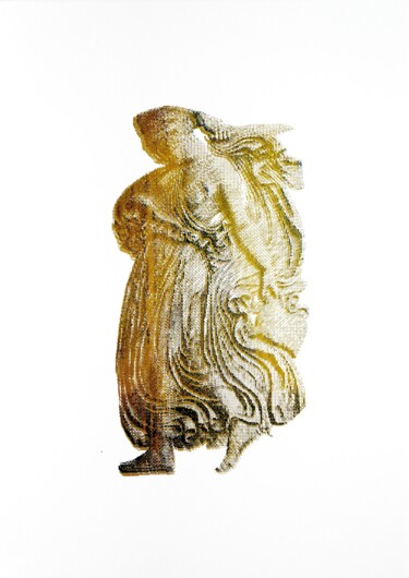 Printmaking titled "Danseuse au glaive" by Caroline Delétoille, Original Artwork, Screenprinting