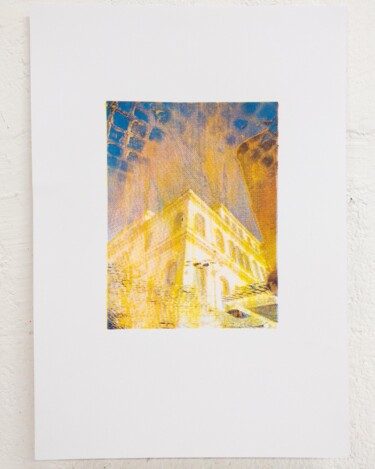 Printmaking titled "Trastevere, Roma" by Caroline Delétoille, Original Artwork, Screenprinting