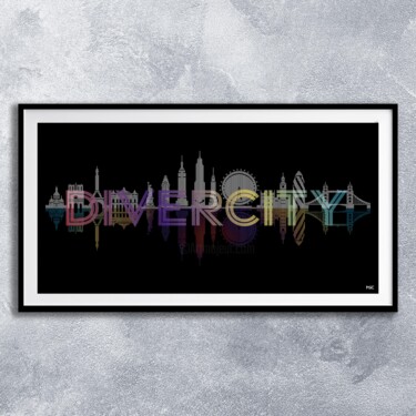 Arte digitale intitolato "DiverCity (Fresque)" da Monira Sophan De Cuadra (Msc), Opera d'arte originale, Lavoro digitale 2D