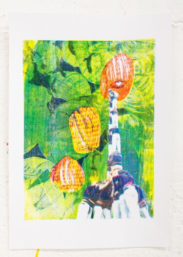 Printmaking titled "La Festa Major - Gr…" by Caroline Delétoille, Original Artwork, Screenprinting