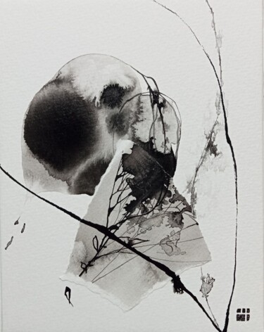 Collages titled "La flamme / a - Eri…" by Eriko  Matsuda, Original Artwork, Collages