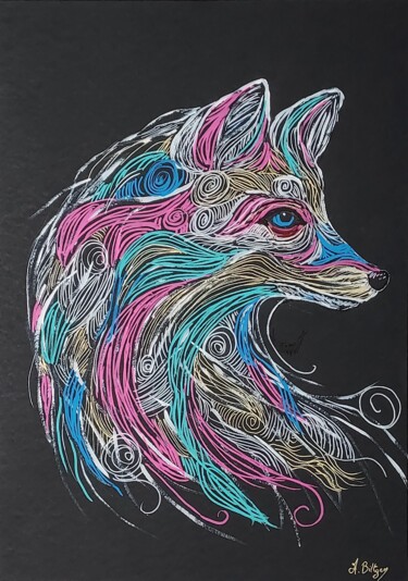 Peinture intitulée "Esprit Sauvage" par Axelle Biltgen, Œuvre d'art originale, Acrylique