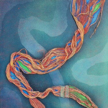 "Volutes" başlıklı Kolaj Jean-Roch Klethi tarafından, Orijinal sanat, Akrilik