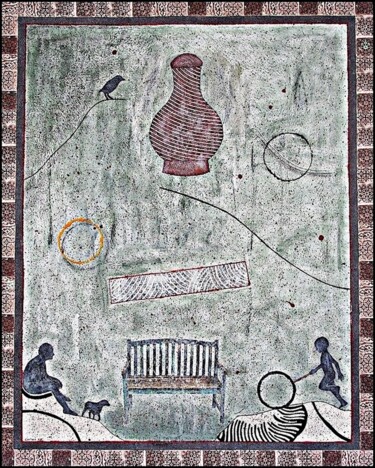 Peinture intitulée "The Empty Bench 2 ,…" par G A R T N E R, Œuvre d'art originale, Acrylique